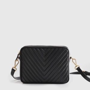 Italian Leather Quilted Crossbody Bag - NWOT